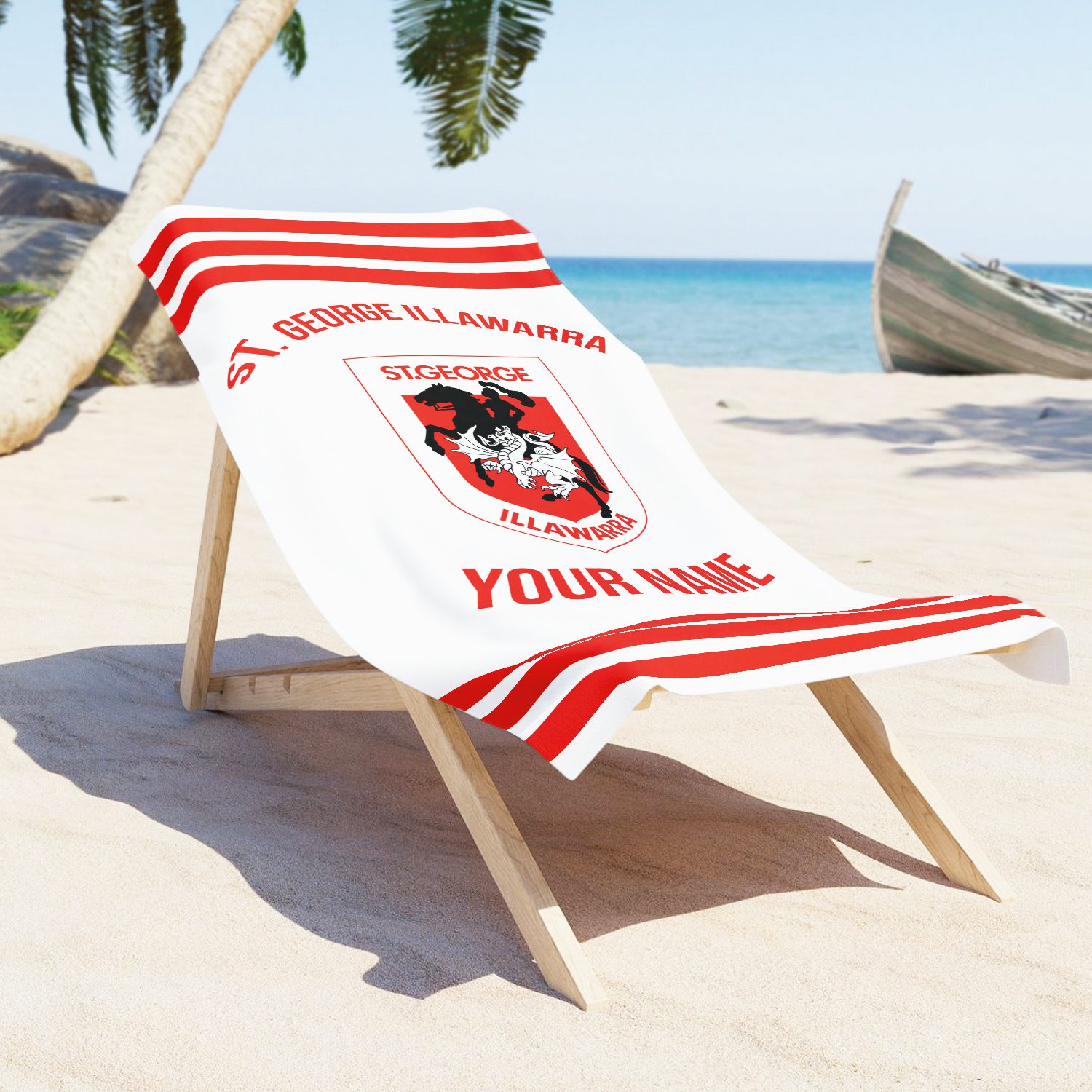 St. George Illawarra Dragons Personalized Pool Travel Beach  Towels St. George Illawarra Dragons Personalized Pool Travel Beach  Towels