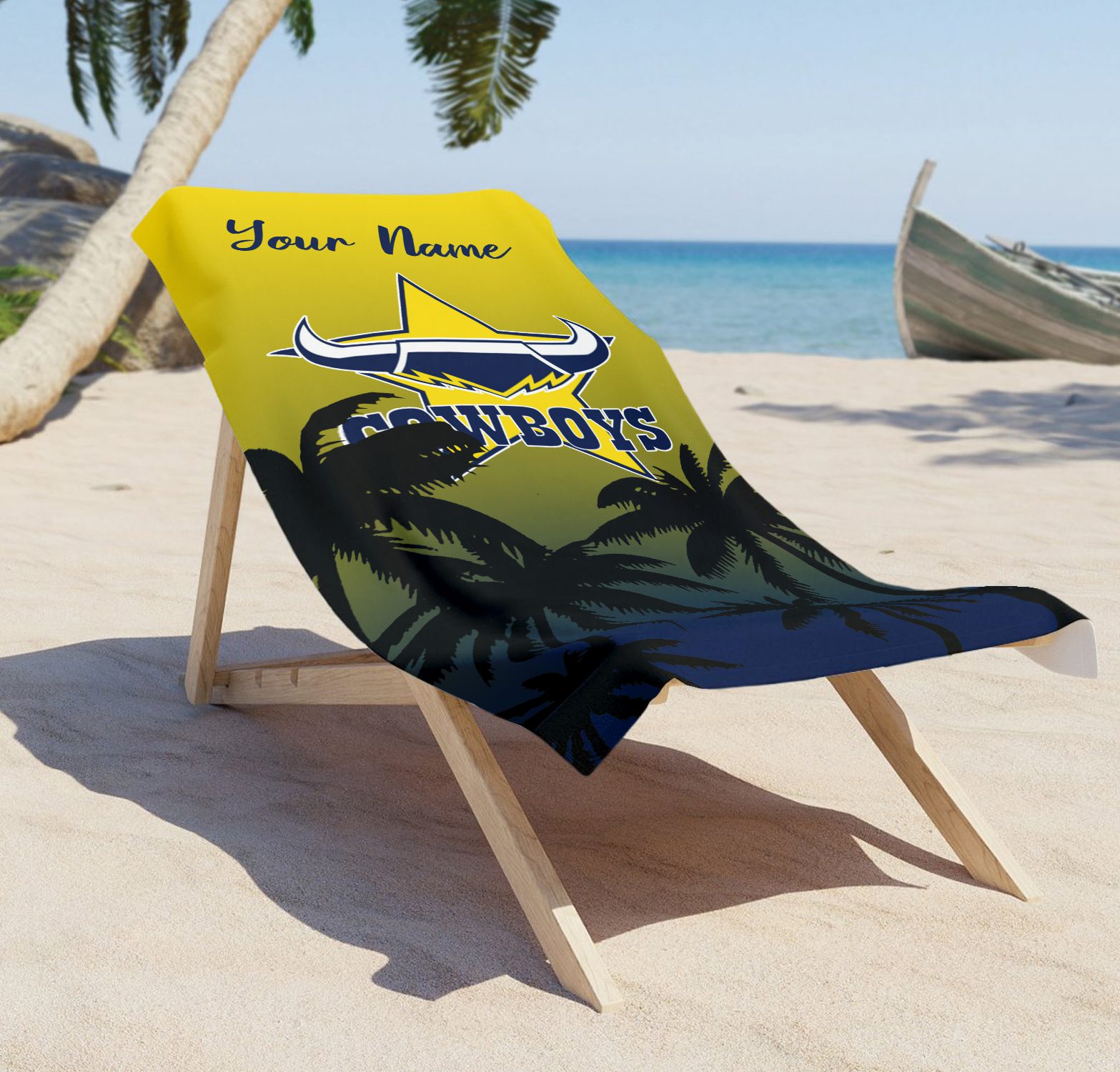 North Queensland Cowboys Personalized Pool Travel Beach  Towels North Queensland Cowboys Personalized Pool Travel Beach  Towels