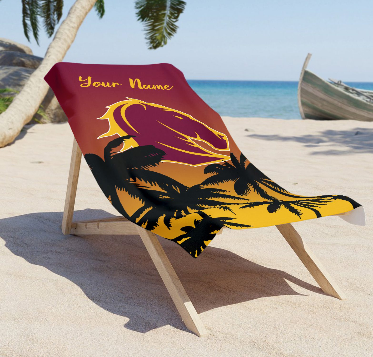 NRL Brisbane Broncos Personalized Pool Travel Beach and Bath Towels for Kids and Adult NRL Brisbane Broncos Personalized Pool Travel Beach and Bath Towels for Kids and Adult