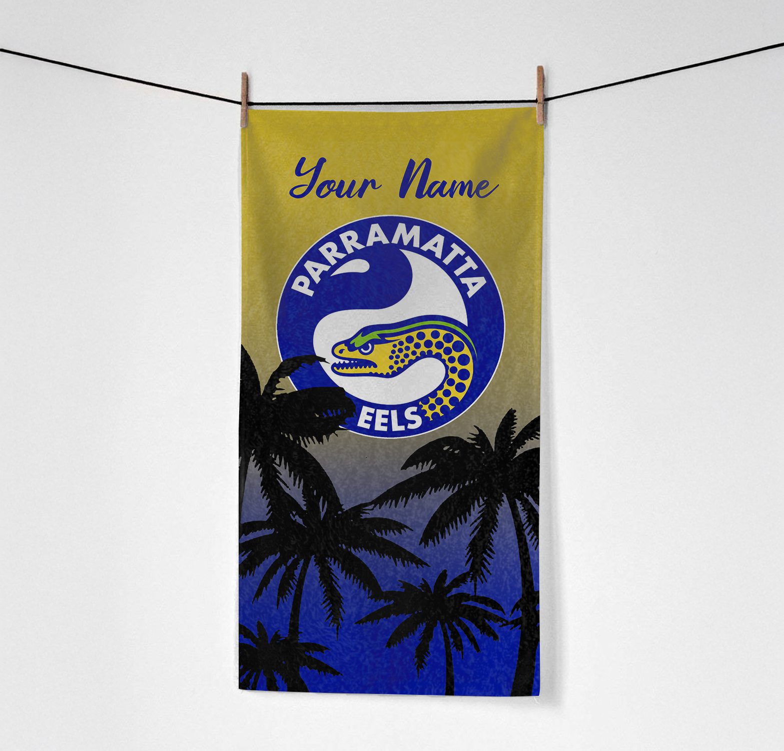 Parramatta Eels Personalized Pool Travel Beach  Towels Parramatta Eels Personalized Pool Travel Beach  Towels