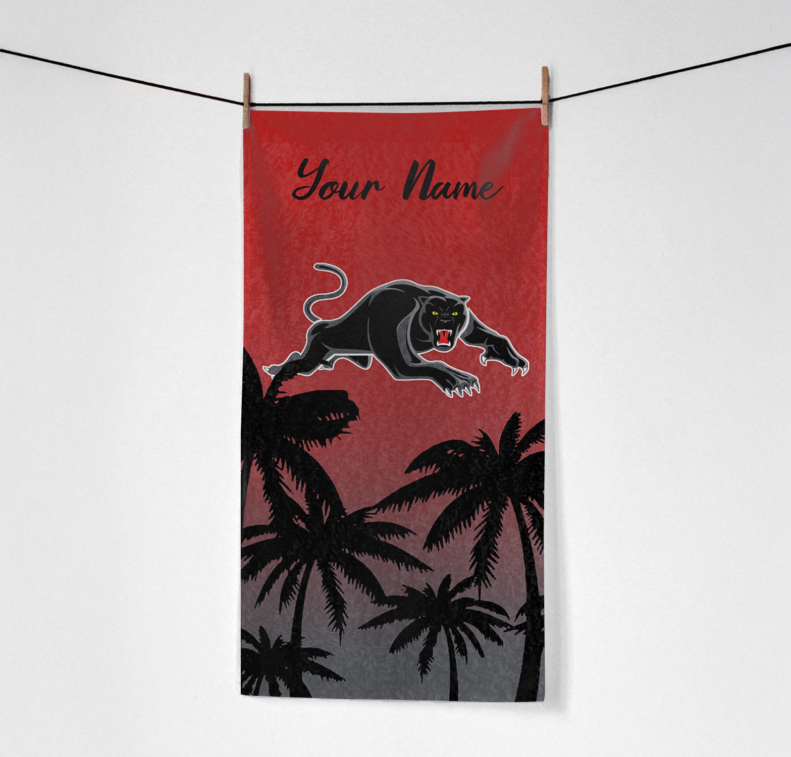 Penrith Panthers Personalized Pool Travel Beach  Towels Penrith Panthers Personalized Pool Travel Beach  Towels