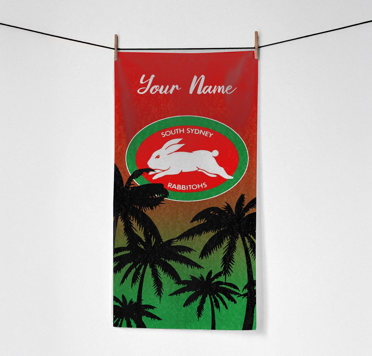 South Sydney Rabbitohs Personalized Pool Travel Beach  Towels South Sydney Rabbitohs Personalized Pool Travel Beach  Towels