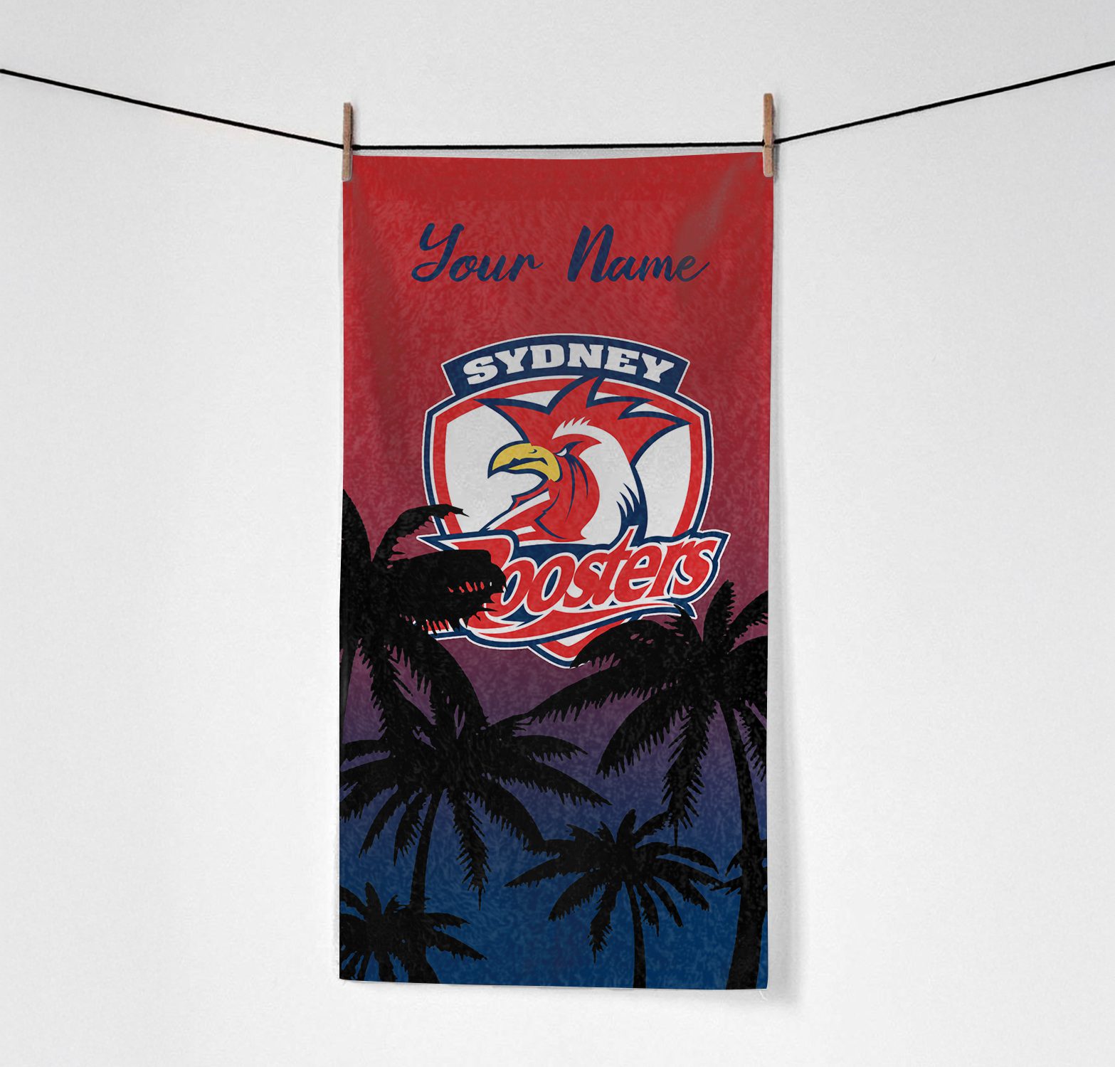 Sydney Roosters Personalized Pool Travel Beach  Towels Sydney Roosters Personalized Pool Travel Beach  Towels