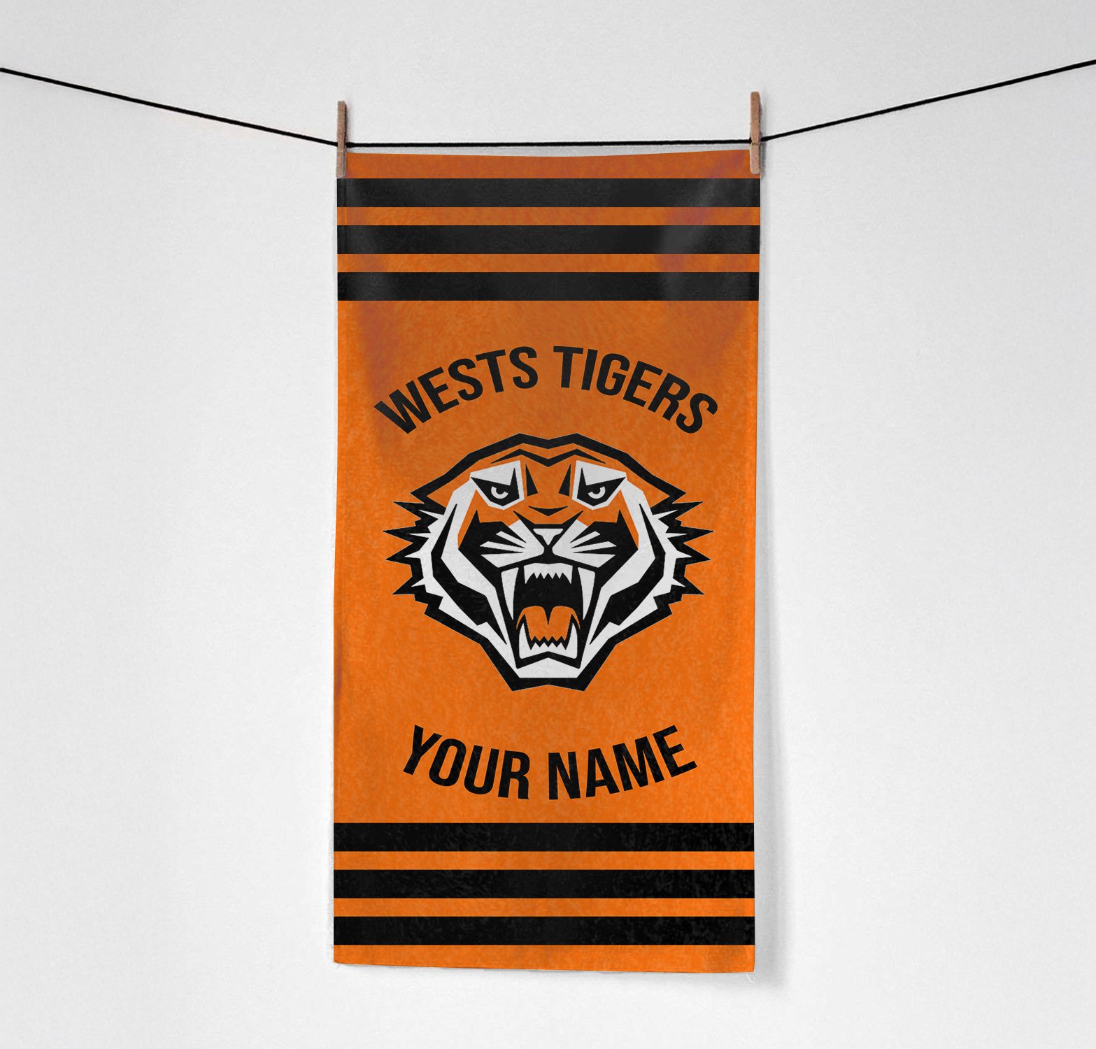 Wests Tigers Personalized Pool Travel Beach  Towels Wests Tigers Personalized Pool Travel Beach  Towels