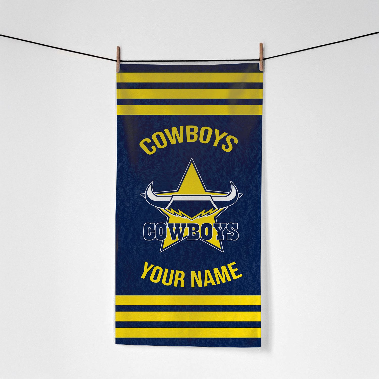 North Queensland Cowboys Personalized Pool Travel Beach  Towels North Queensland Cowboys Personalized Pool Travel Beach  Towels