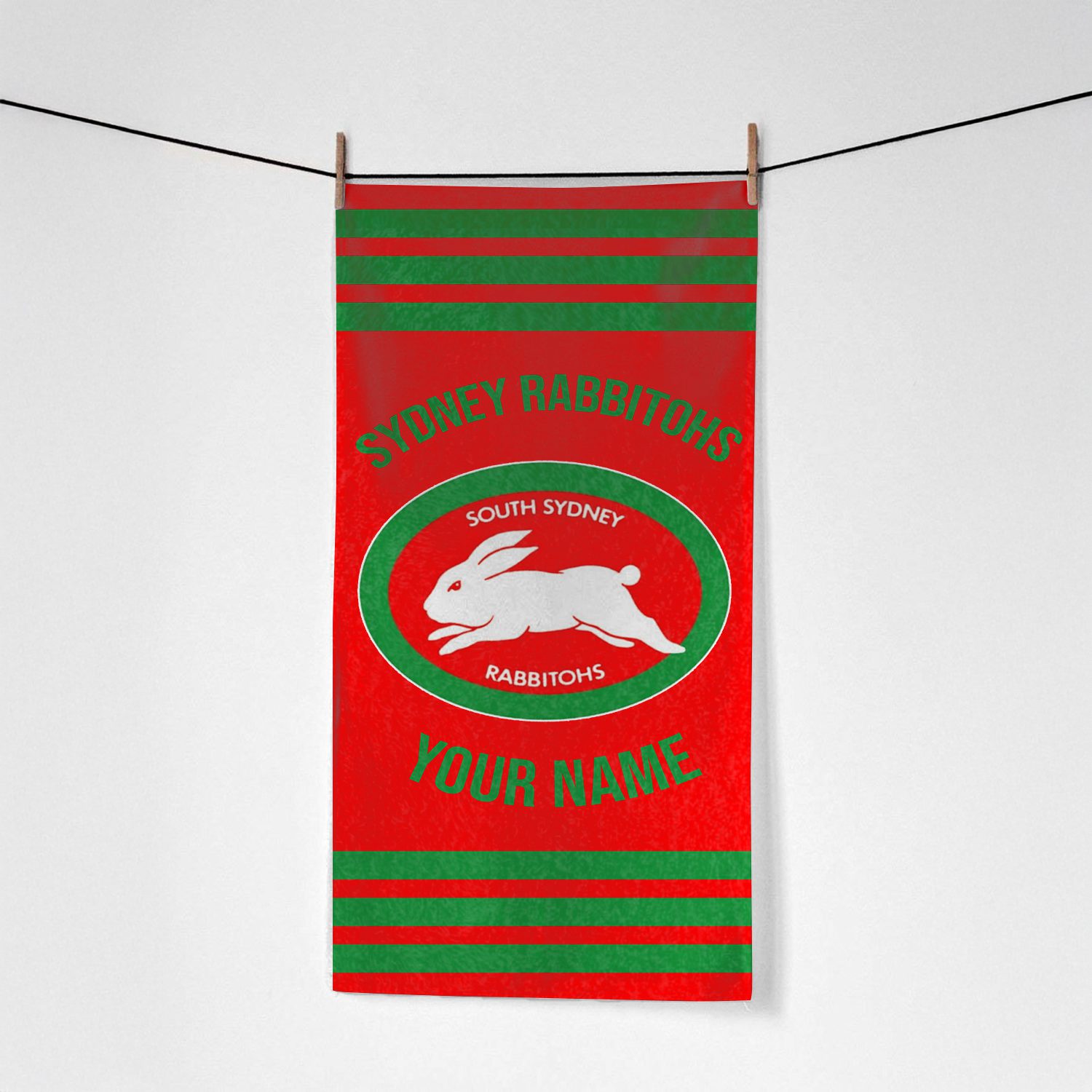 South Sydney Rabbitohs Personalized Pool Travel Beach  Towels South Sydney Rabbitohs Personalized Pool Travel Beach  Towels