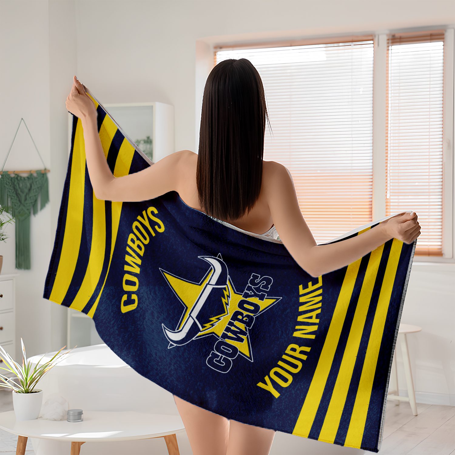 North Queensland Cowboys Personalized Pool Travel Beach  Towels North Queensland Cowboys Personalized Pool Travel Beach  Towels