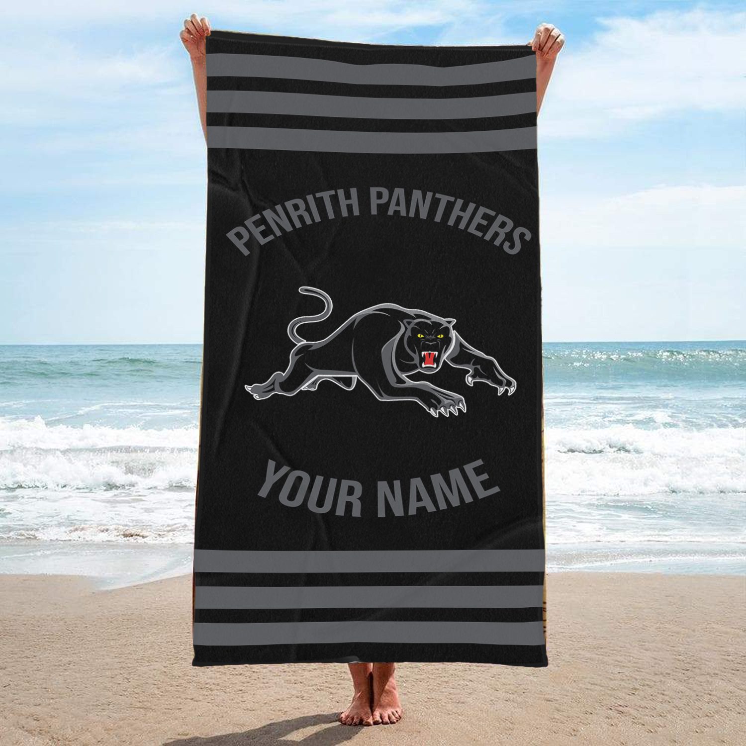 Penrith Panthers Personalized Pool Travel Beach  Towels Penrith Panthers Personalized Pool Travel Beach  Towels