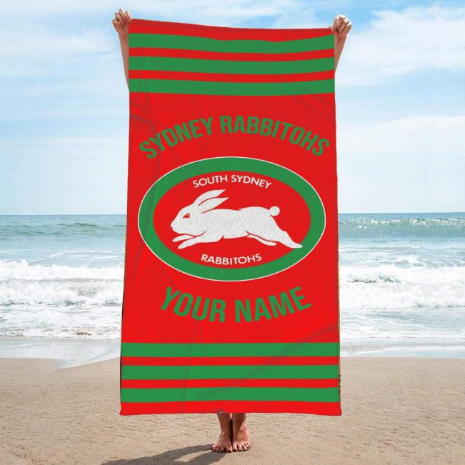 South Sydney Rabbitohs Personalized Pool Travel Beach  Towels