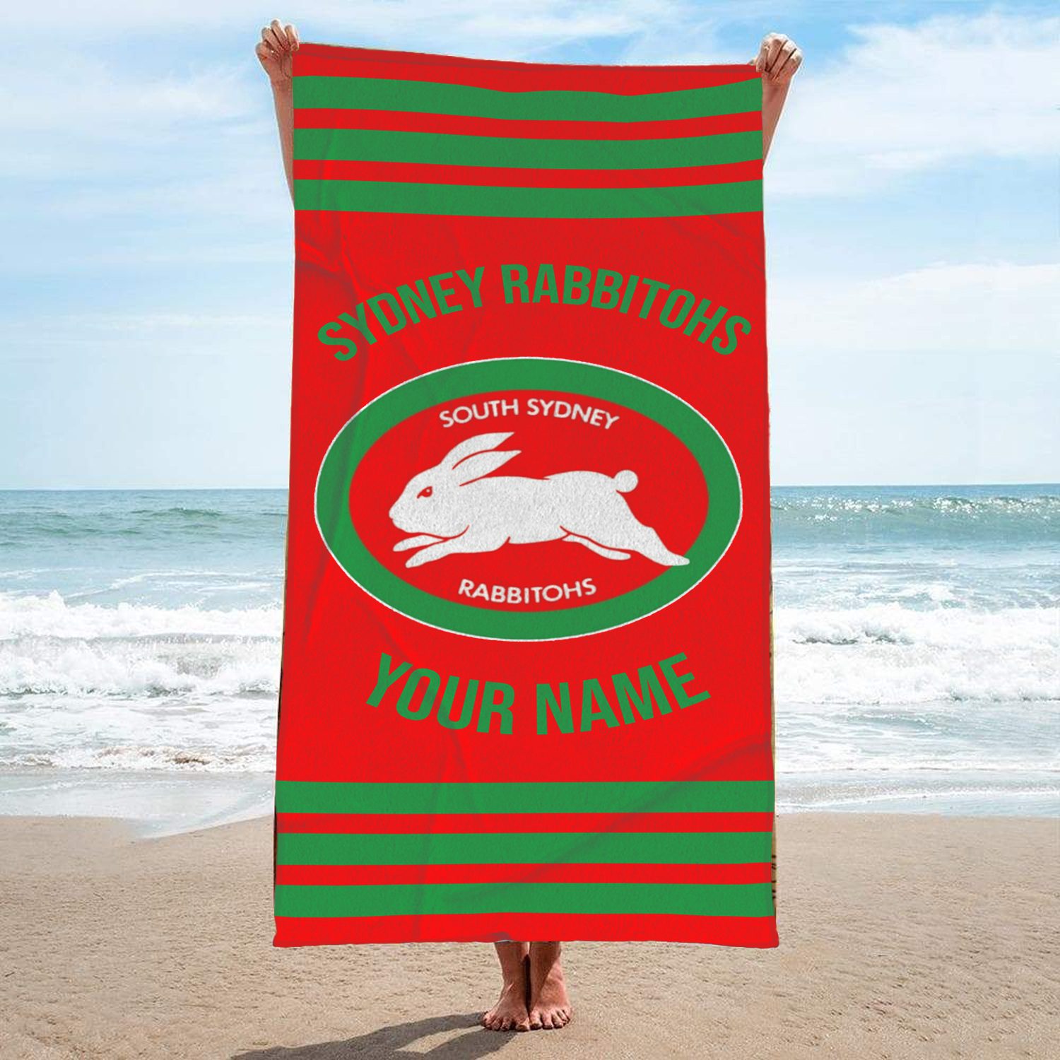 South Sydney Rabbitohs Personalized Pool Travel Beach  Towels South Sydney Rabbitohs Personalized Pool Travel Beach  Towels
