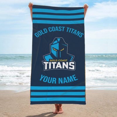Gold Coast Titans Personalized Pool Travel Beach  Towels Gold Coast Titans Personalized Pool Travel Beach  Towels
