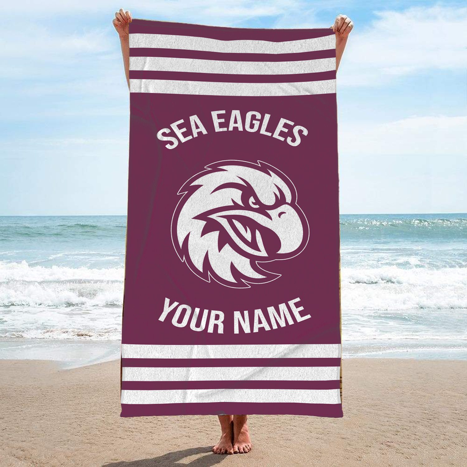 Manly Warringah Sea Eagles Personalized Pool Travel Beach  Towels Manly Warringah Sea Eagles Personalized Pool Travel Beach  Towels