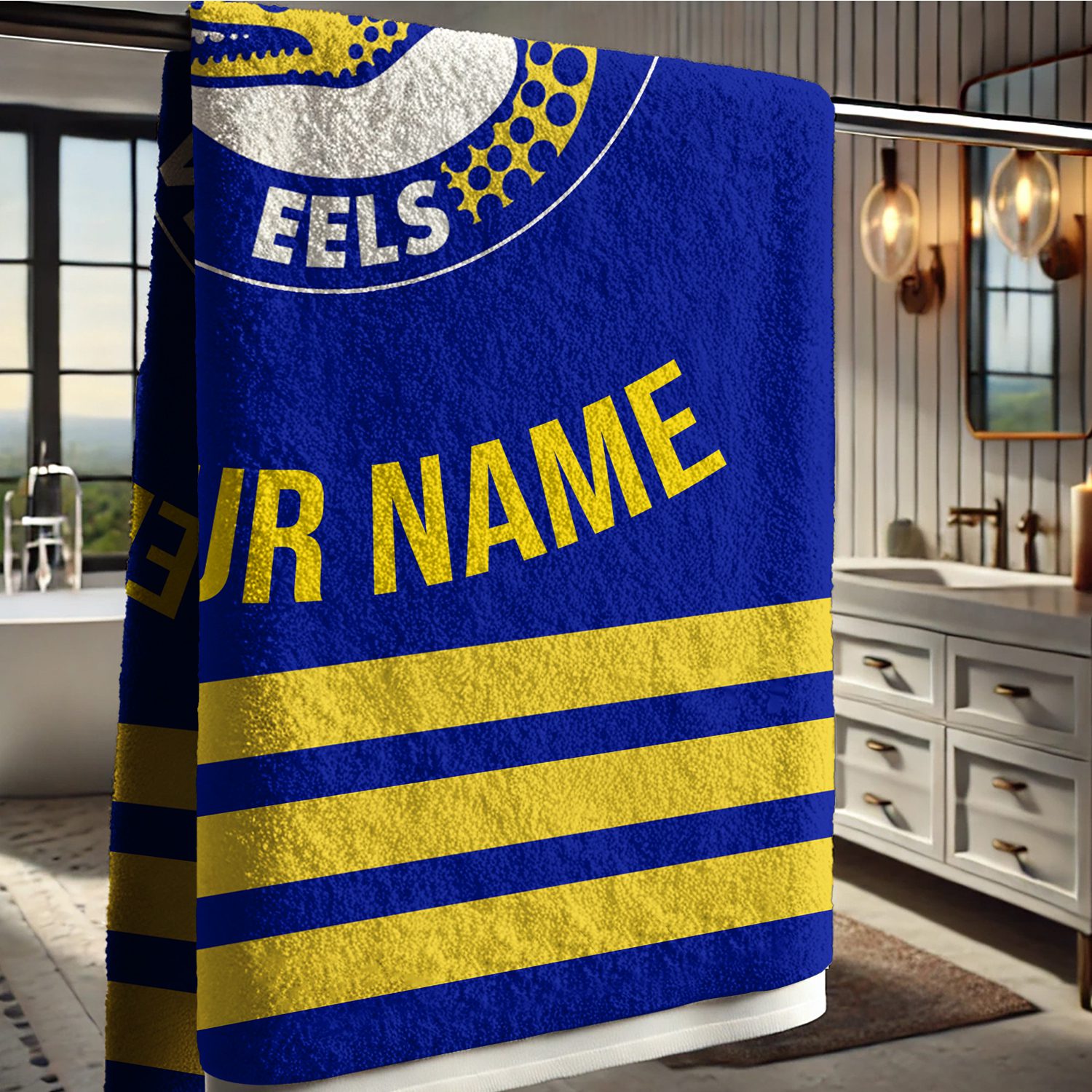 Parramatta Eels Personalized Pool Travel Beach  Towels Parramatta Eels Personalized Pool Travel Beach  Towels