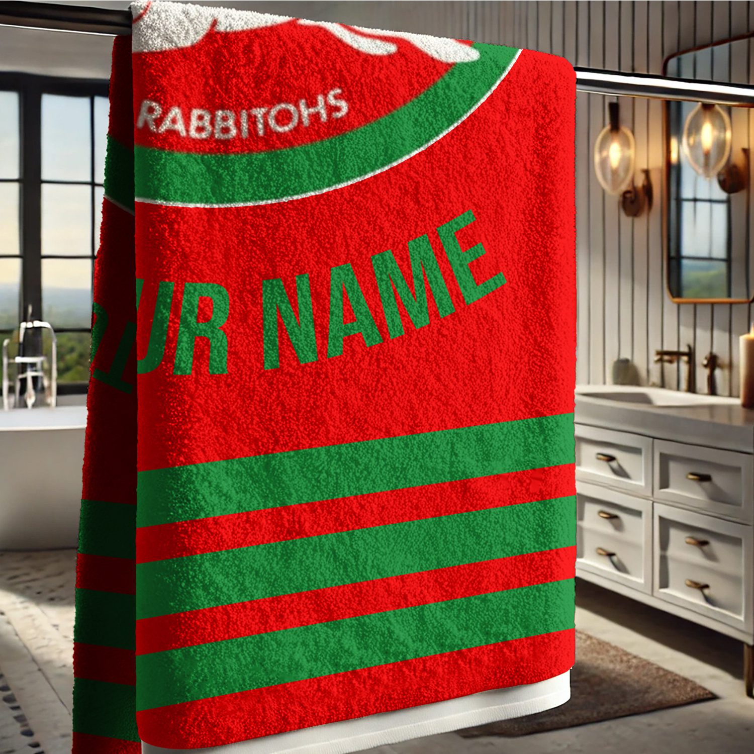 South Sydney Rabbitohs Personalized Pool Travel Beach  Towels South Sydney Rabbitohs Personalized Pool Travel Beach  Towels