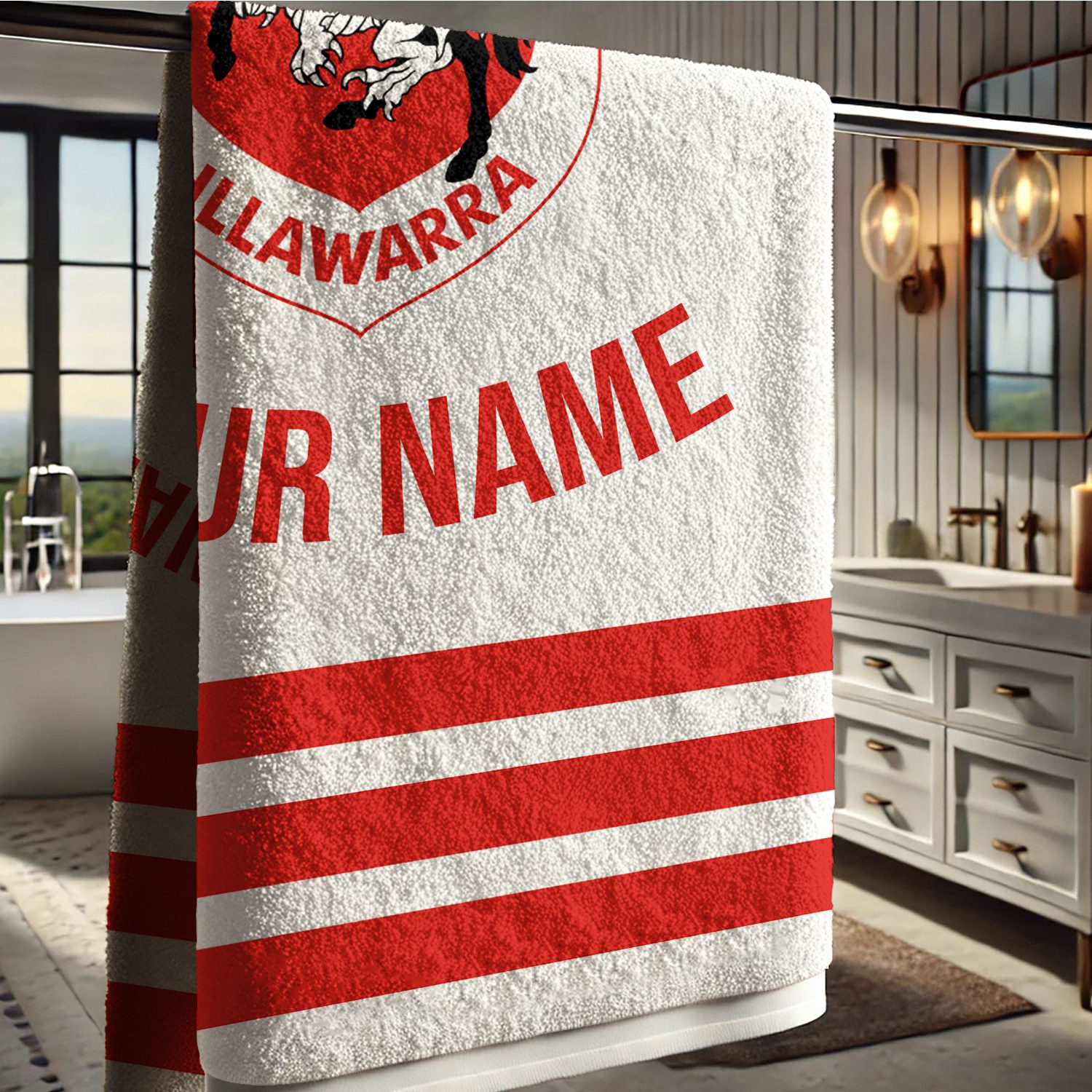 St. George Illawarra Dragons Personalized Pool Travel Beach  Towels St. George Illawarra Dragons Personalized Pool Travel Beach  Towels