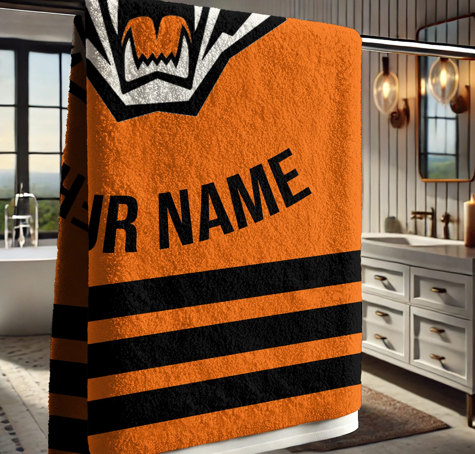 Wests Tigers Personalized Pool Travel Beach  Towels Wests Tigers Personalized Pool Travel Beach  Towels