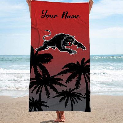 Penrith Panthers Personalized Pool Travel Beach  Towels Penrith Panthers Personalized Pool Travel Beach  Towels