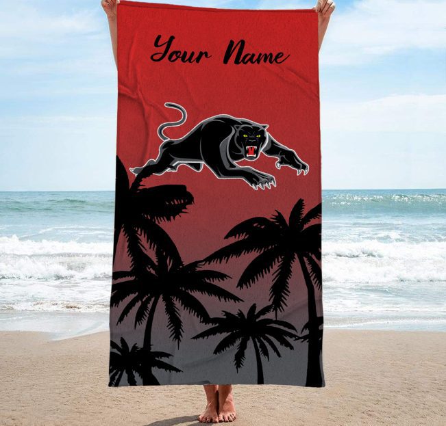 Penrith Panthers Personalized Pool Travel Beach  Towels