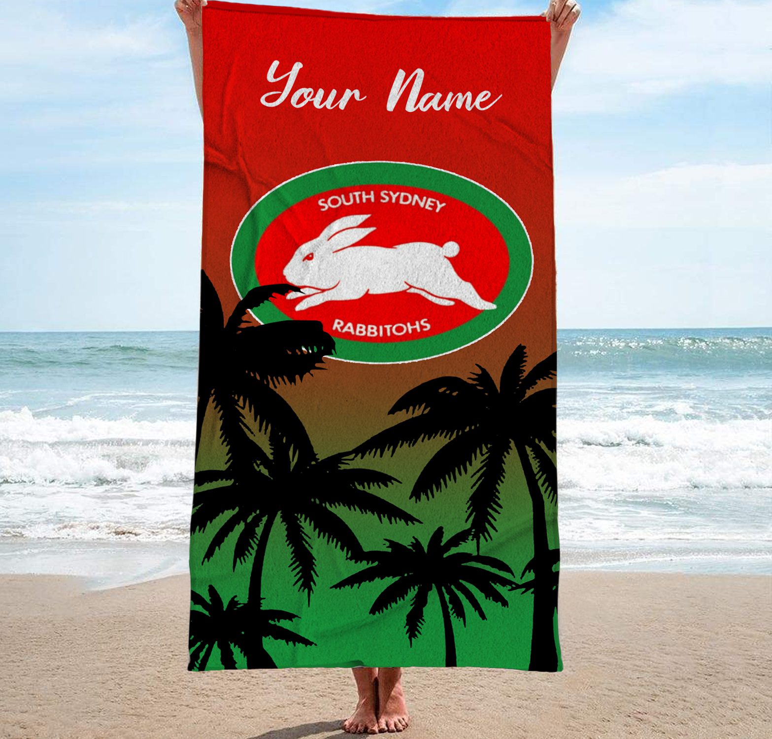 South Sydney Rabbitohs Personalized Pool Travel Beach  Towels South Sydney Rabbitohs Personalized Pool Travel Beach  Towels