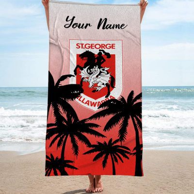 St. George Illawarra Dragons Personalized Pool Travel Beach  Towels St. George Illawarra Dragons Personalized Pool Travel Beach  Towels