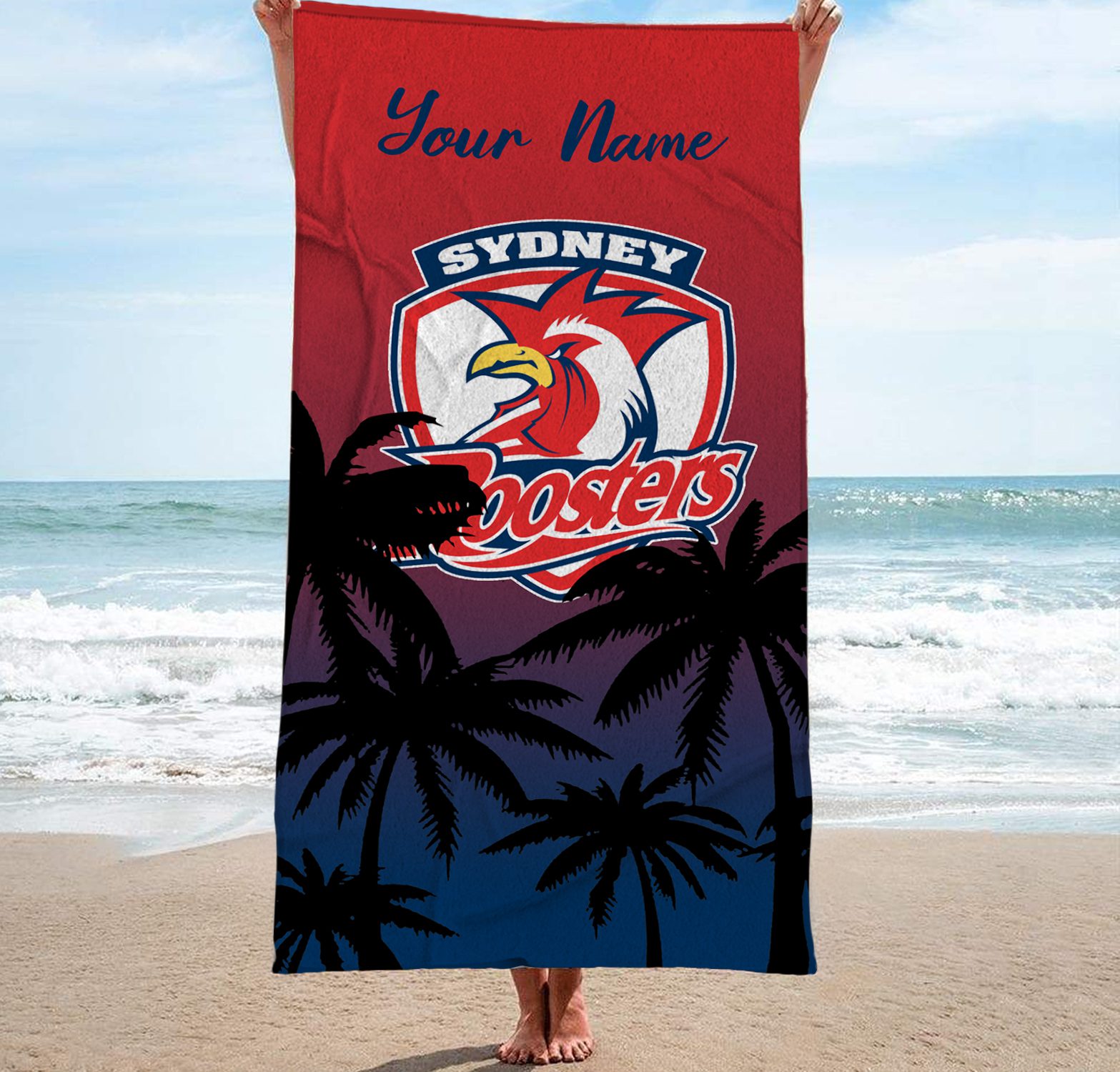Sydney Roosters Personalized Pool Travel Beach  Towels Sydney Roosters Personalized Pool Travel Beach  Towels