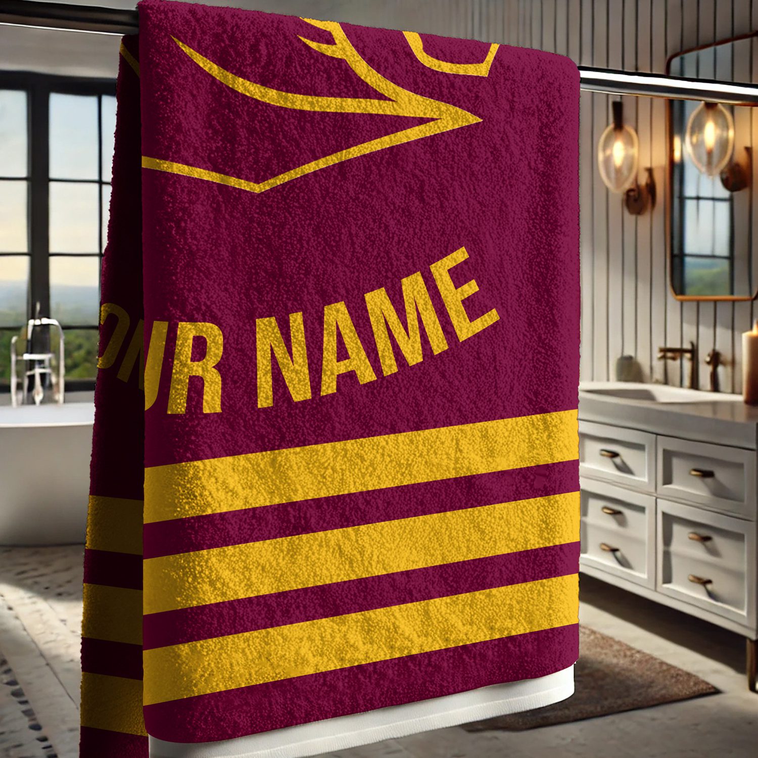 NRL Brisbane Broncos Personalized Pool Travel Beach and Bath Towels for Kids and Adult NRL Brisbane Broncos Personalized Pool Travel Beach and Bath Towels for Kids and Adult