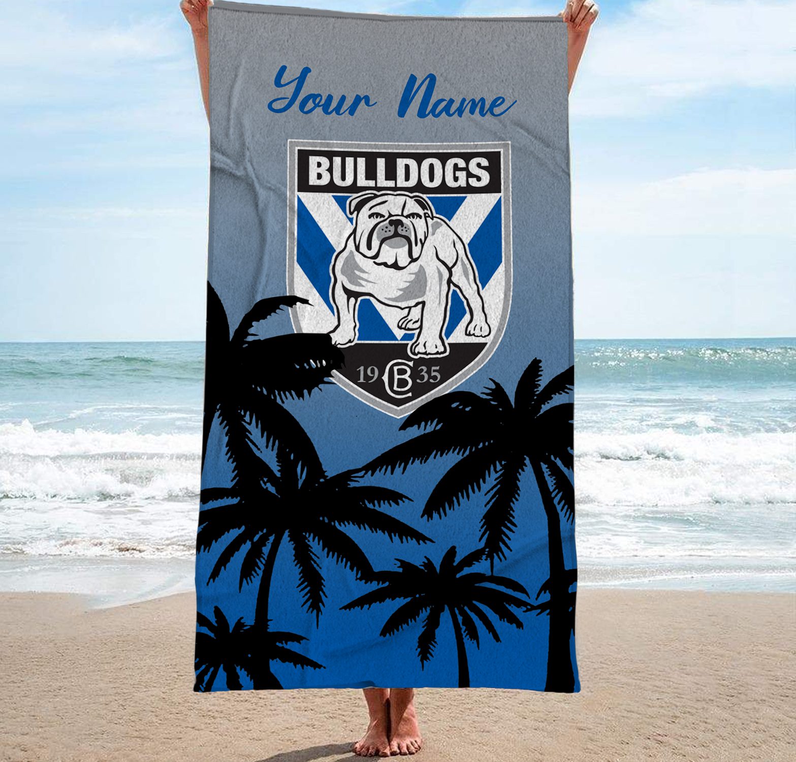 Canterbury-Bankstown Bulldogs Personalized Pool Travel Beach  Towels Canterbury-Bankstown Bulldogs Personalized Pool Travel Beach  Towels