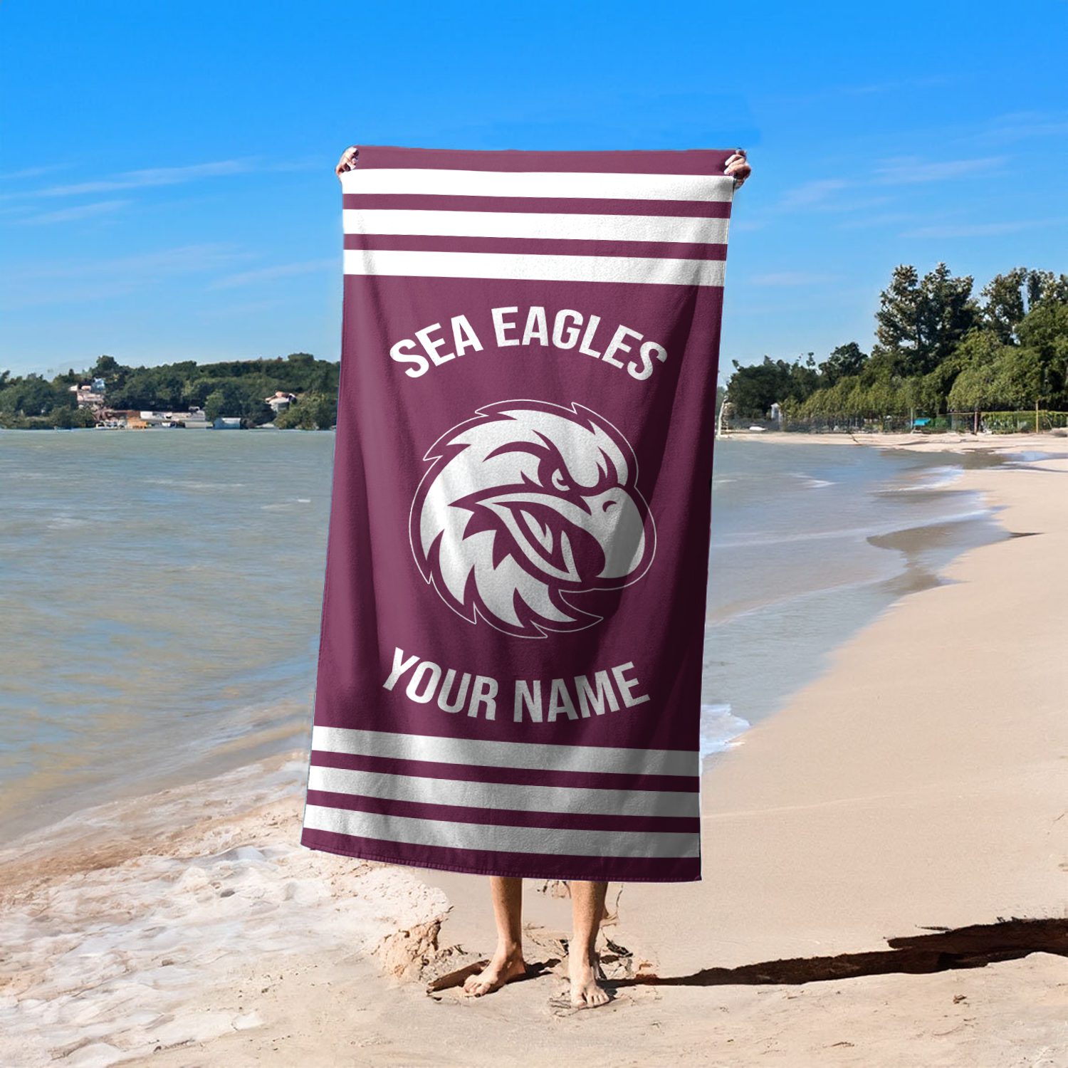 Manly Warringah Sea Eagles Personalized Pool Travel Beach  Towels Manly Warringah Sea Eagles Personalized Pool Travel Beach  Towels