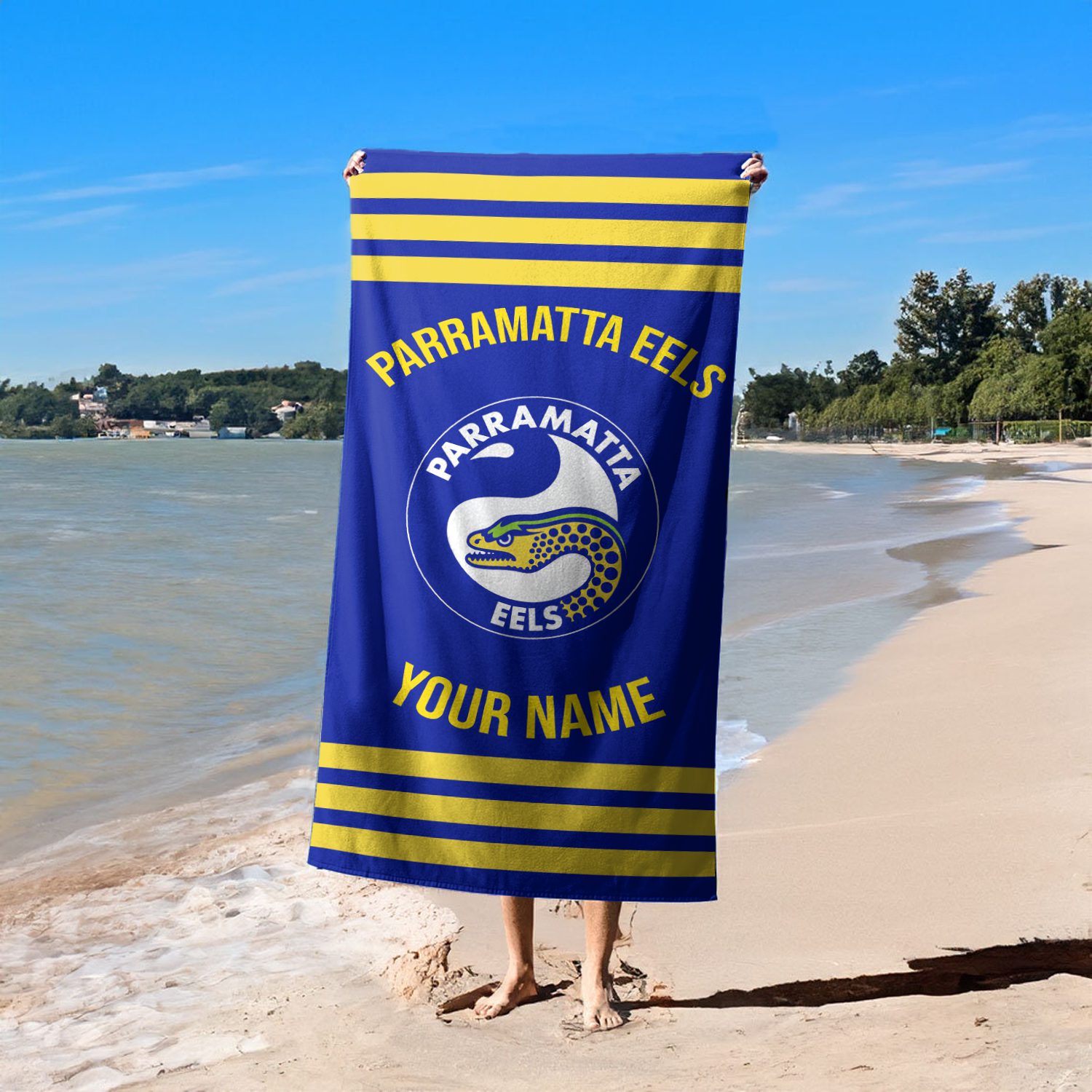 Parramatta Eels Personalized Pool Travel Beach  Towels Parramatta Eels Personalized Pool Travel Beach  Towels