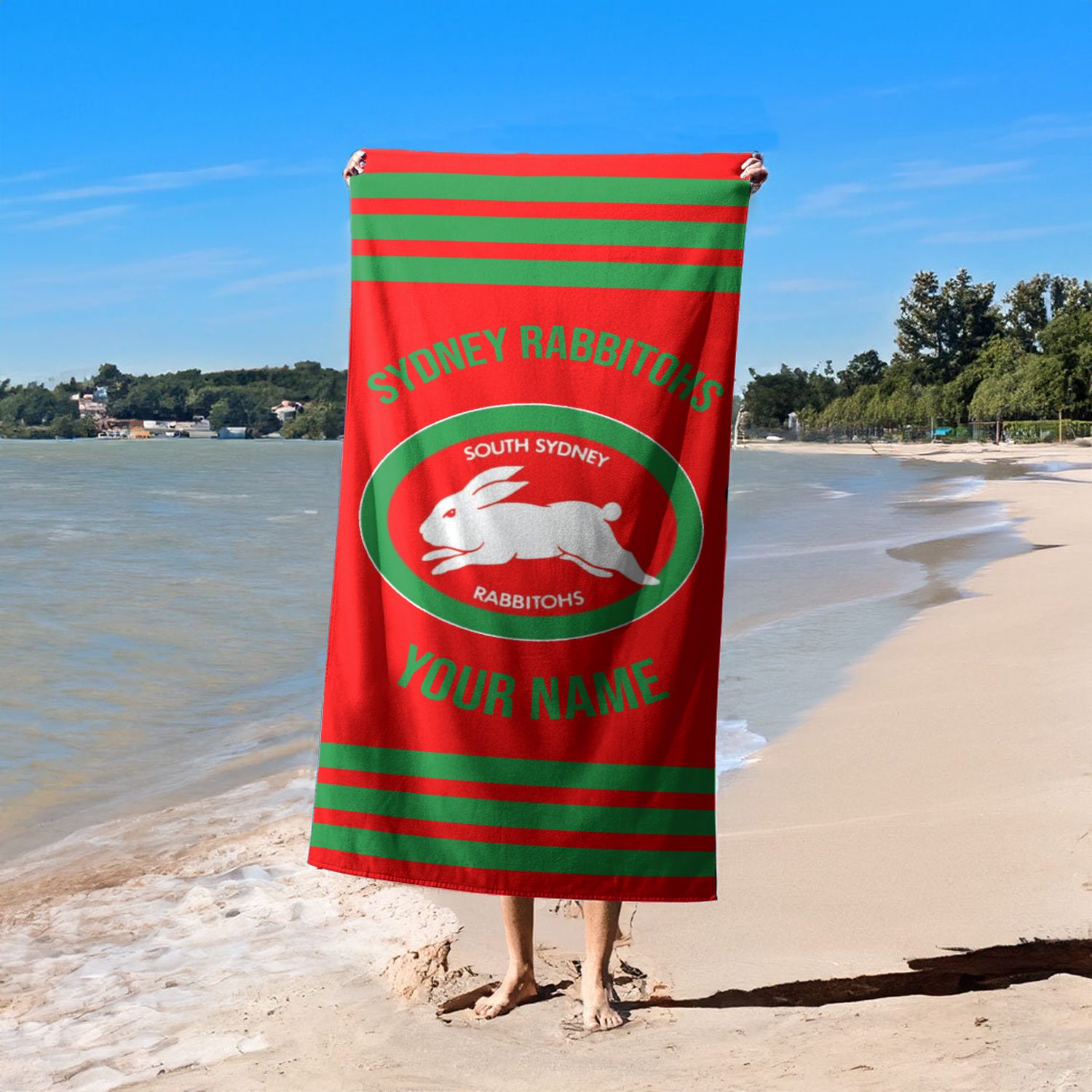 South Sydney Rabbitohs Personalized Pool Travel Beach  Towels South Sydney Rabbitohs Personalized Pool Travel Beach  Towels