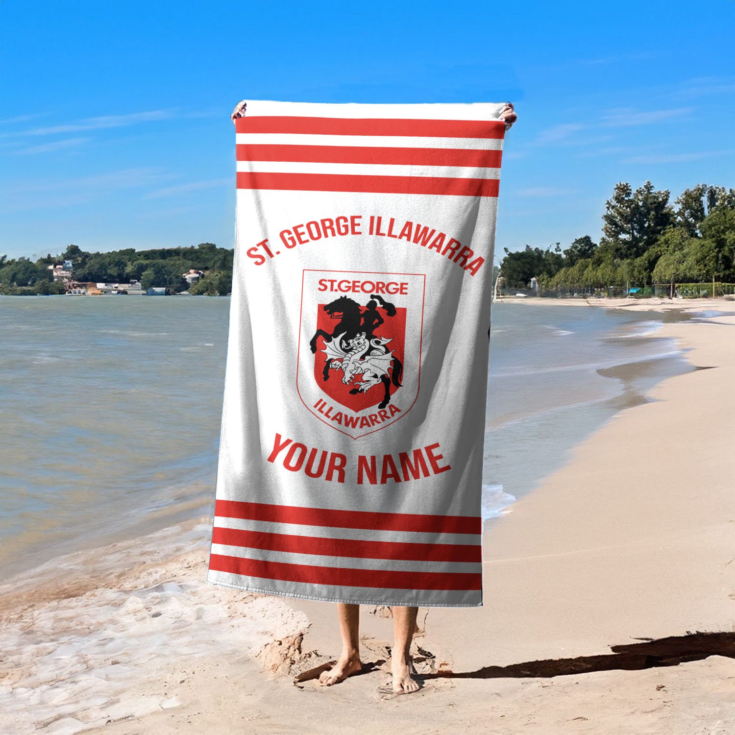 St. George Illawarra Dragons Personalized Pool Travel Beach  Towels St. George Illawarra Dragons Personalized Pool Travel Beach  Towels