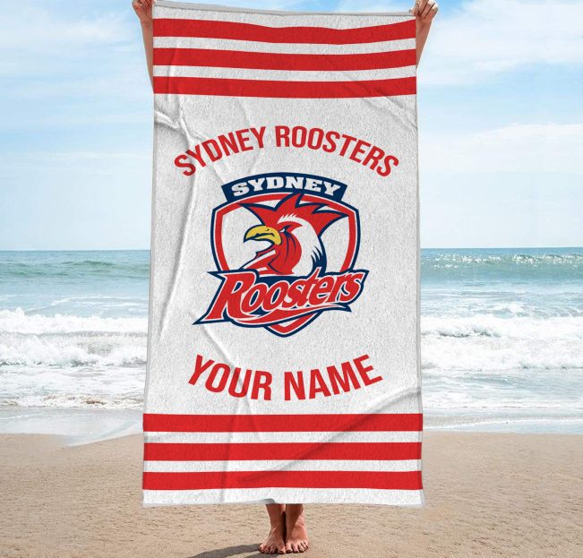 Sydney Roosters Personalized Pool Travel Beach  Towels