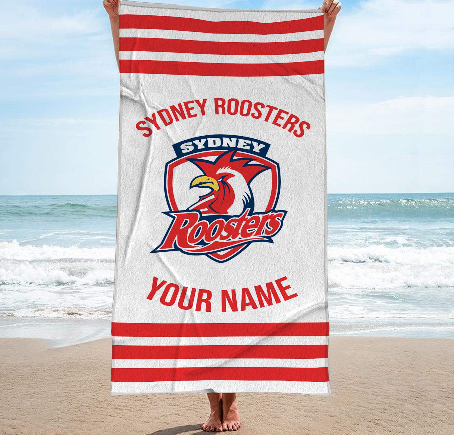 Sydney Roosters Personalized Pool Travel Beach  Towels Sydney Roosters Personalized Pool Travel Beach  Towels