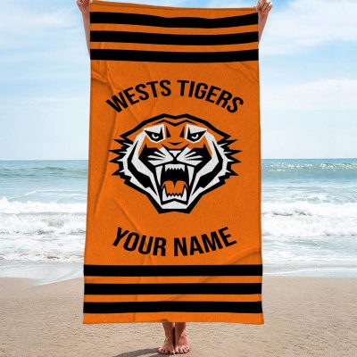 Wests Tigers Personalized Pool Travel Beach  Towels Wests Tigers Personalized Pool Travel Beach  Towels
