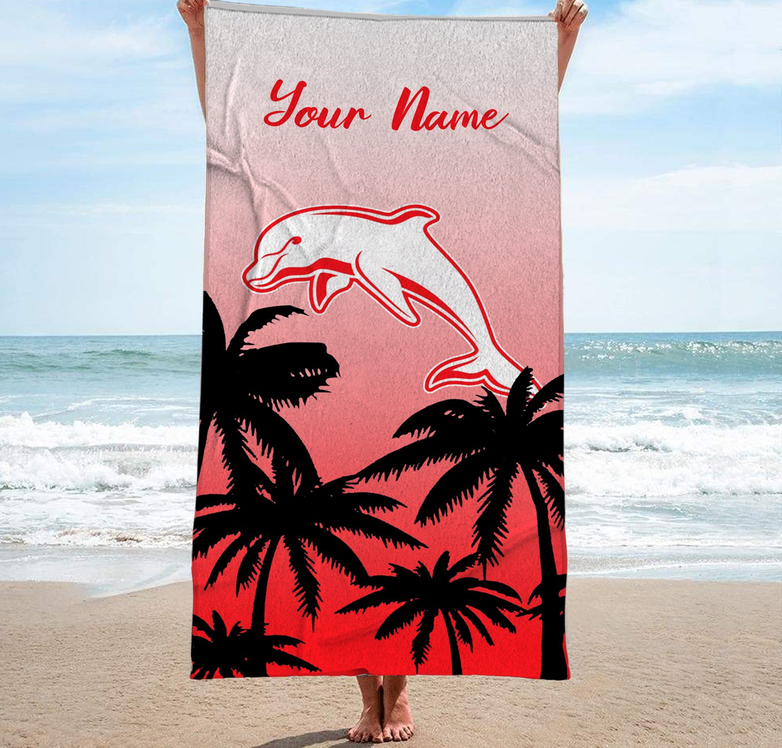 Dolphins Personalized Pool Travel Beach  Towels Dolphins Personalized Pool Travel Beach  Towels
