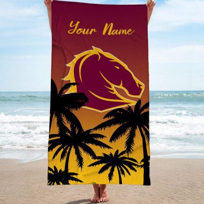NRL Brisbane Broncos Personalized Pool Travel Beach and Bath Towels for Kids and Adult Brisbane Broncos Personalized Pool Travel Beach  Towels