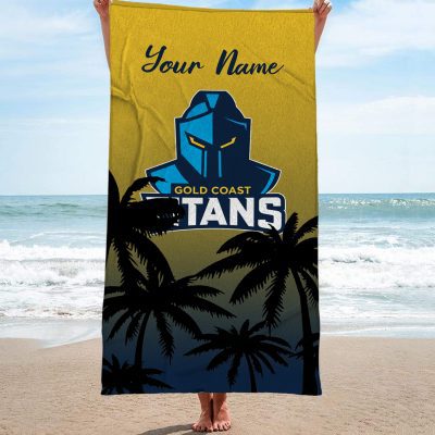 Gold Coast Titans Personalized Pool Travel Beach  Towels Gold Coast Titans Personalized Pool Travel Beach  Towels