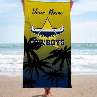 North Queensland Cowboys Personalized Pool Travel Beach  Towels North Queensland Cowboys Personalized Pool Travel Beach  Towels