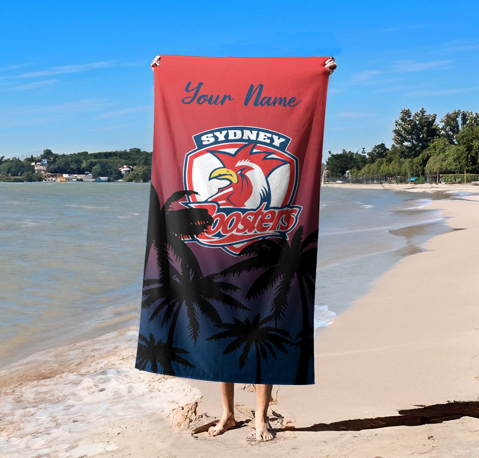 Sydney Roosters Personalized Pool Travel Beach  Towels Sydney Roosters Personalized Pool Travel Beach  Towels