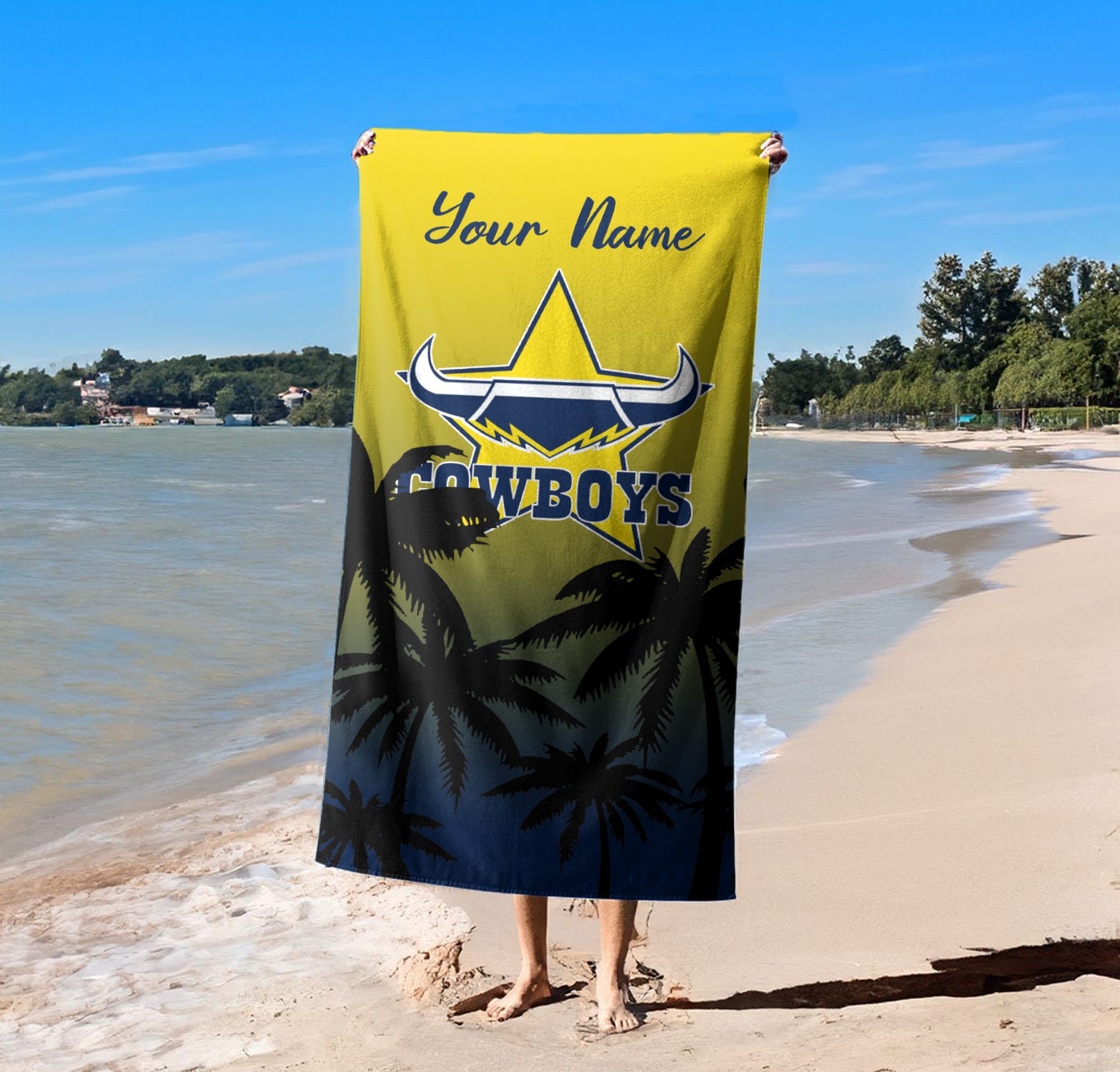 North Queensland Cowboys Personalized Pool Travel Beach  Towels North Queensland Cowboys Personalized Pool Travel Beach  Towels