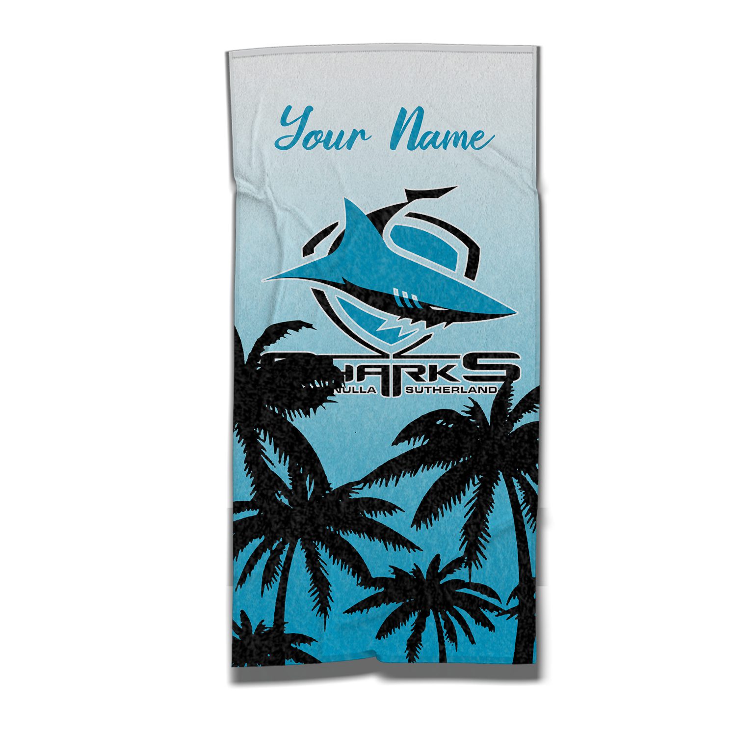 Cronulla-Sutherland Sharks Personalized Pool Travel Beach  Towels Cronulla-Sutherland Sharks Personalized Pool Travel Beach  Towels