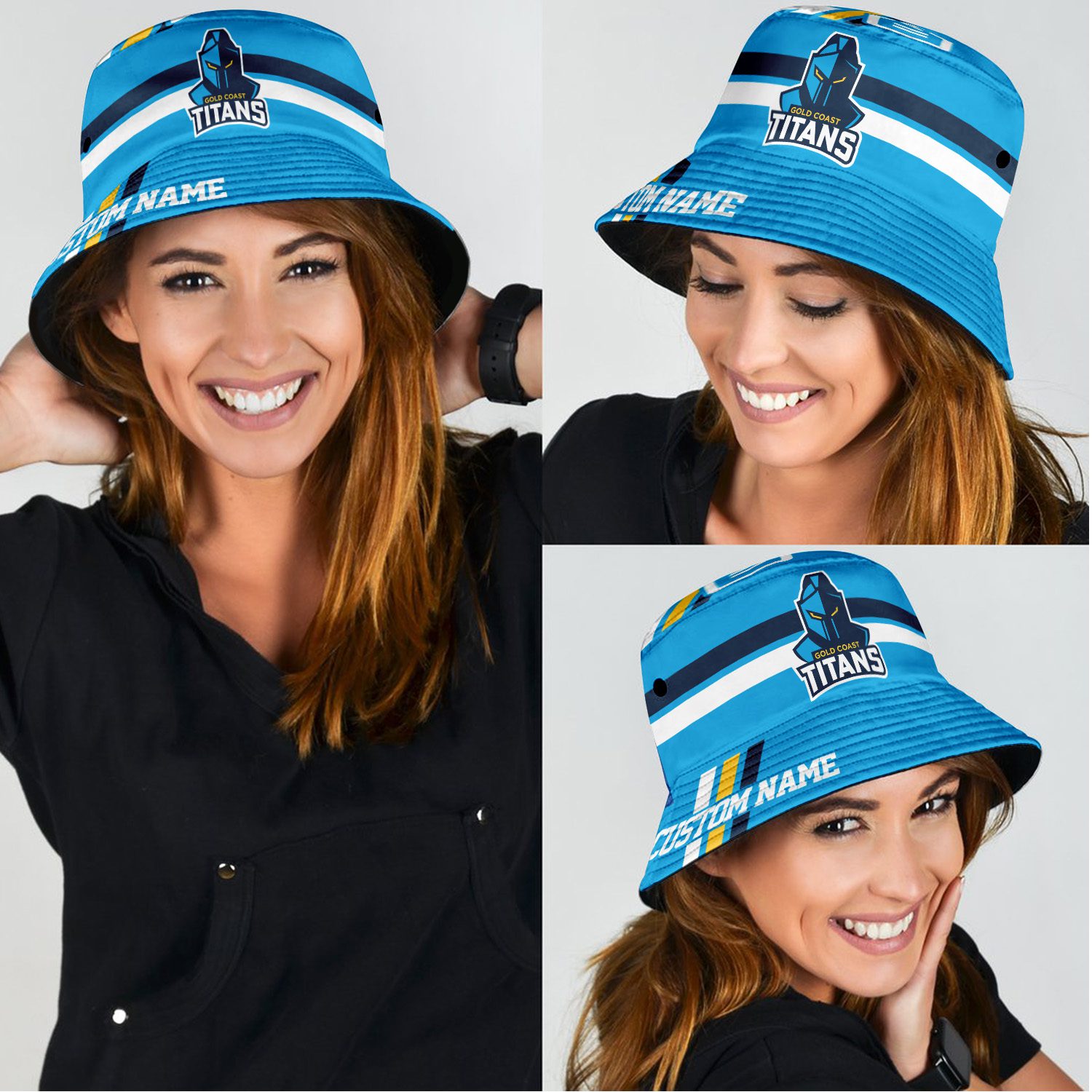 NRL Gold Coast Titans Sports Personalized Bucket Hat Gift For Fans NRL Gold Coast Titans Sports Personalized Bucket Hat Gift For Fans