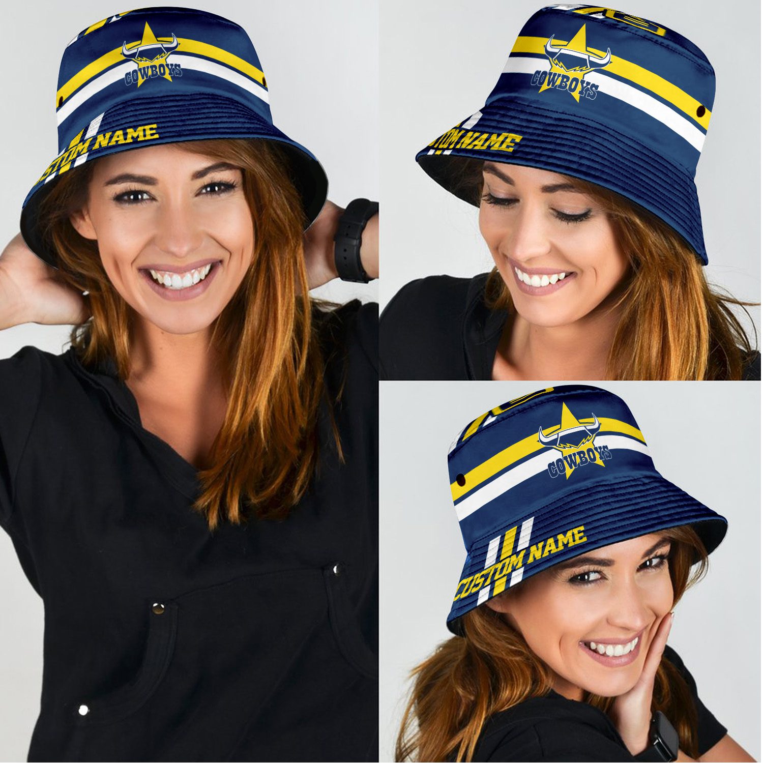 North Queensland Cowboys Sports Personalized Bucket Hat Gift For Fans North Queensland Cowboys Sports Personalized Bucket Hat Gift For Fans