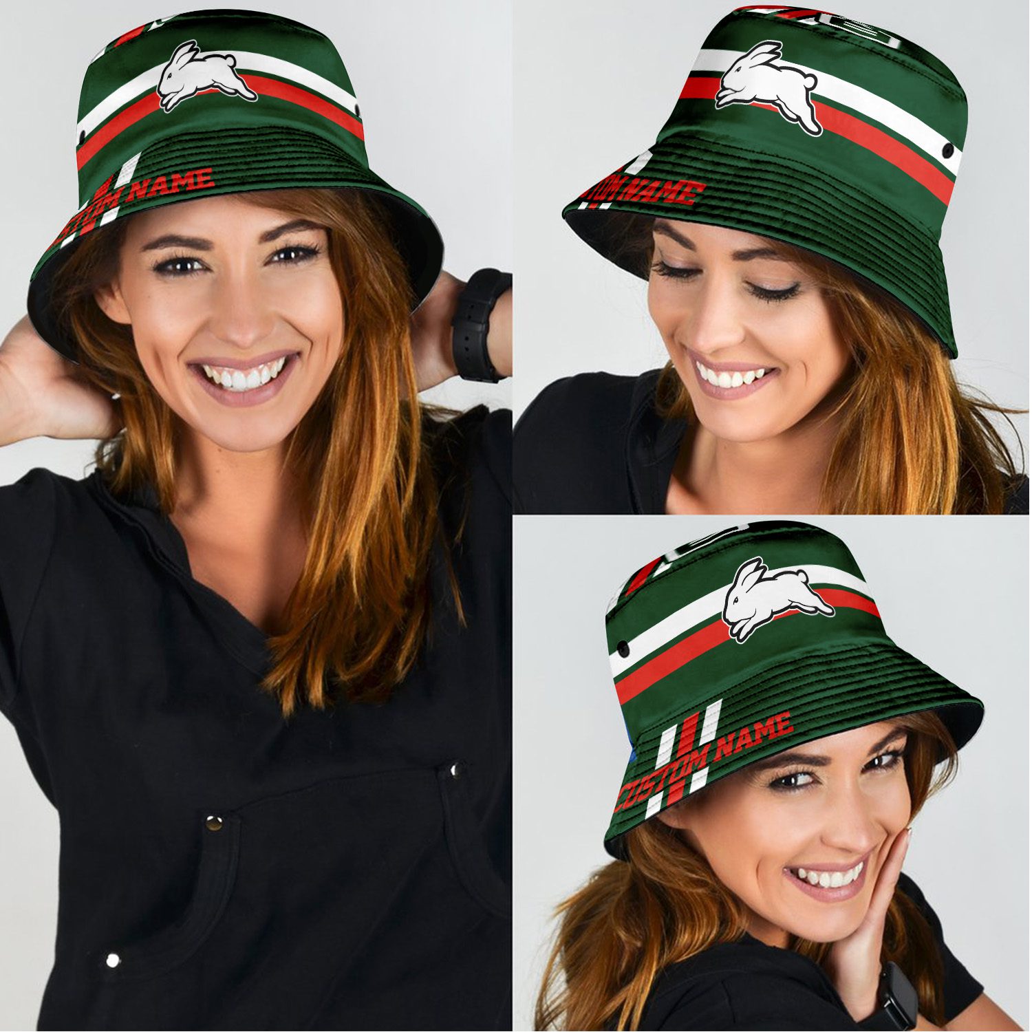 South Sydney Rabbitohs Sports Personalized Bucket Hat Gift For Fans South Sydney Rabbitohs Sports Personalized Bucket Hat Gift For Fans