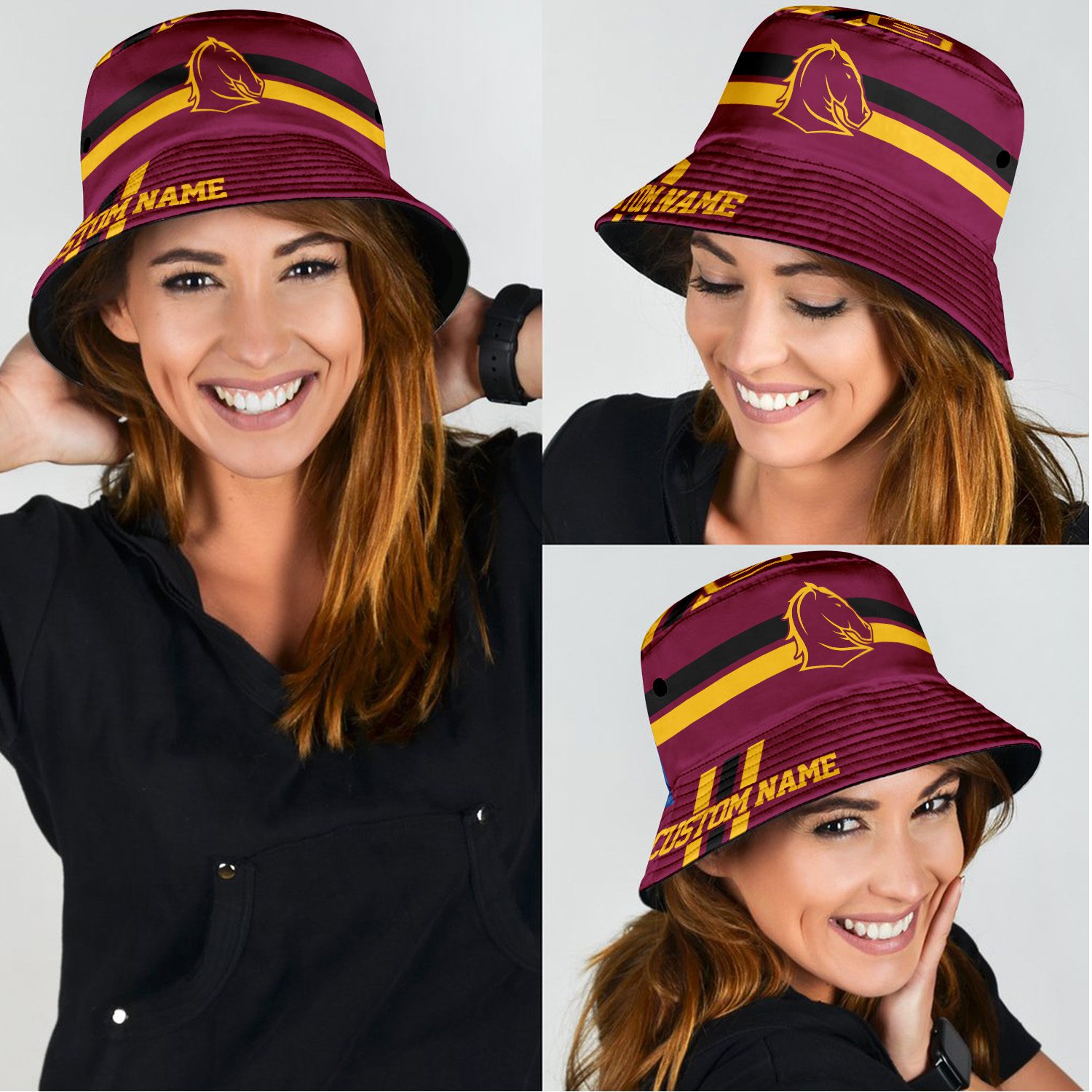 Brisbane Broncos Sports Personalized Bucket Hat Gift For Fans Brisbane Broncos Sports Personalized Bucket Hat Gift For Fans