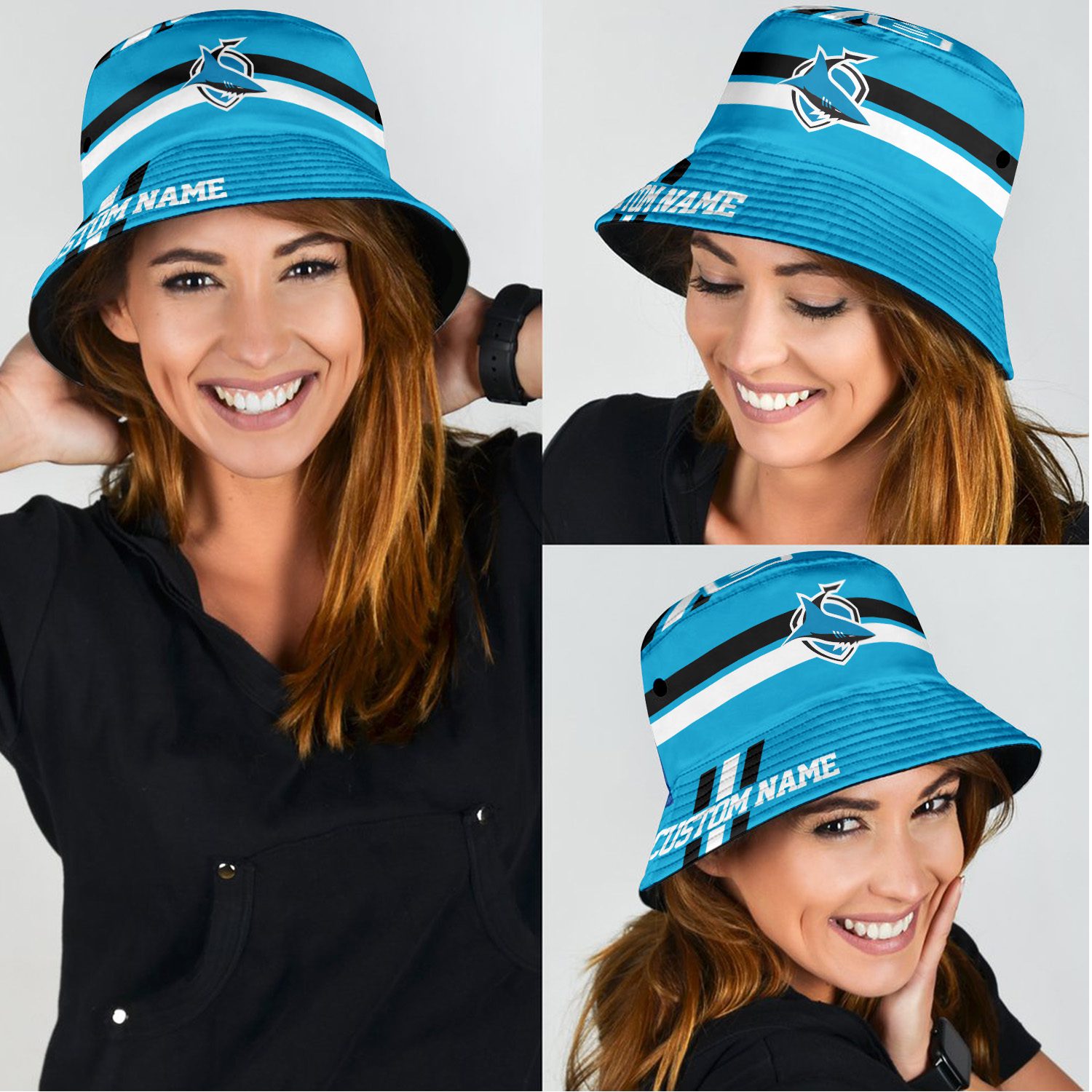 Cronulla-Sutherland Sharks Sports Personalized Bucket Hat Gift For Fans Cronulla-Sutherland Sharks Sports Personalized Bucket Hat Gift For Fans