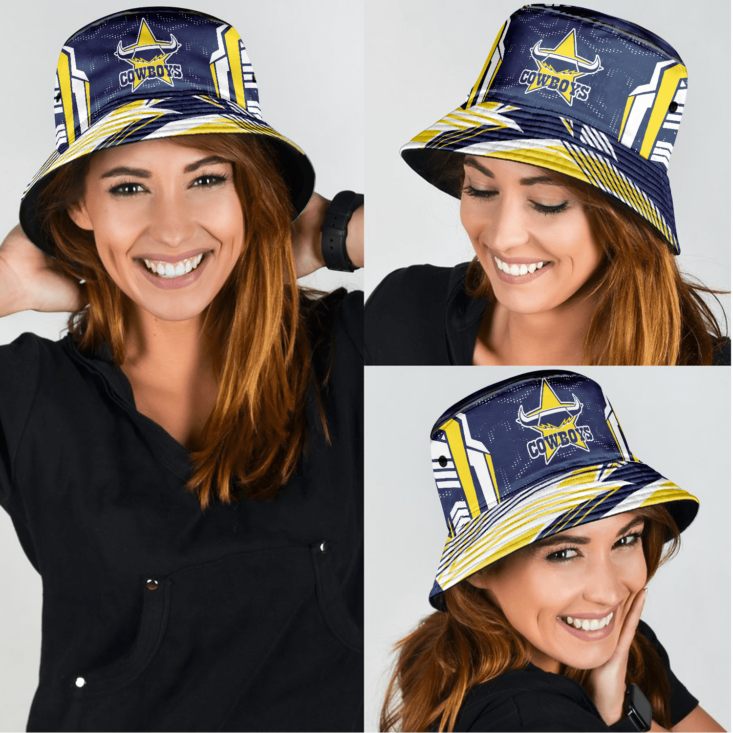 North Queensland Cowboys Sports Personalized Bucket Hat Gift For Fans North Queensland Cowboys Sports Personalized Bucket Hat Gift For Fans