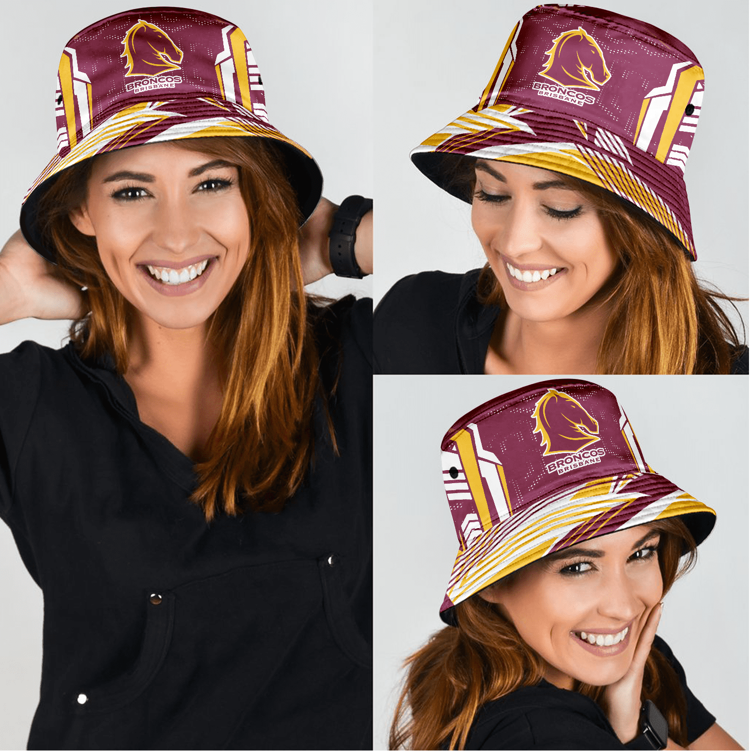 Brisbane Broncos Sports Personalized Bucket Hat Gift For Fans Brisbane Broncos Sports Personalized Bucket Hat Gift For Fans