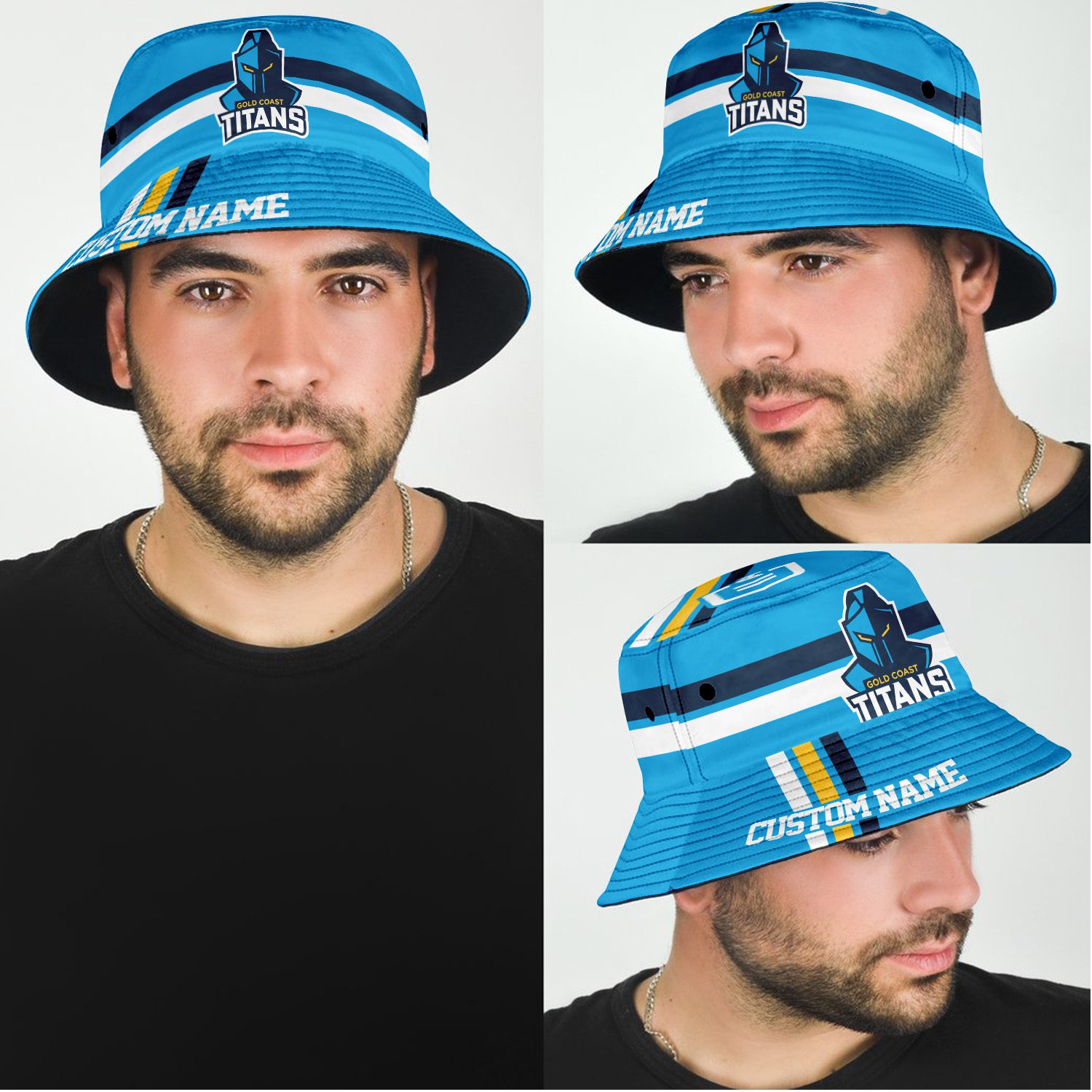 NRL Gold Coast Titans Sports Personalized Bucket Hat Gift For Fans NRL Gold Coast Titans Sports Personalized Bucket Hat Gift For Fans