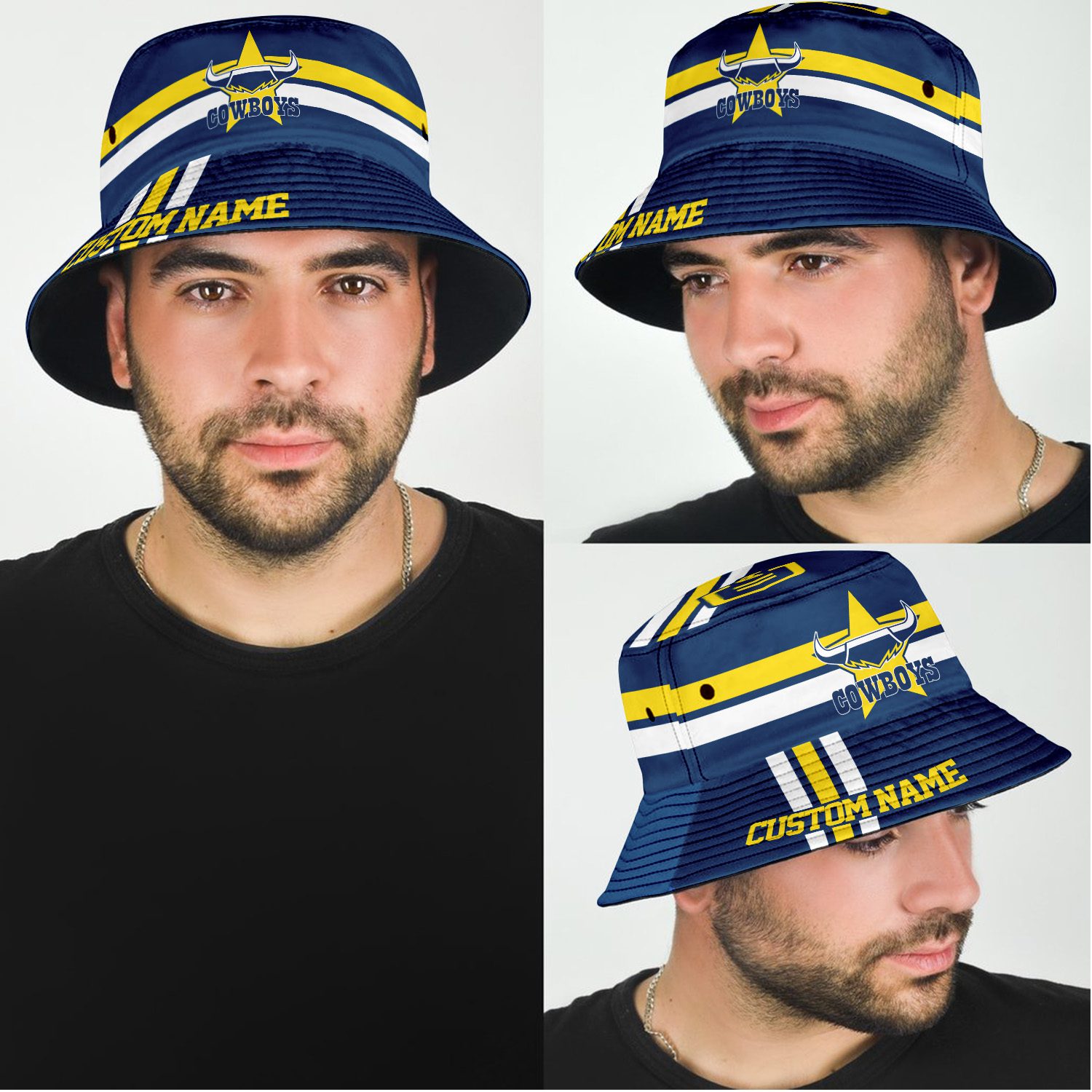 North Queensland Cowboys Sports Personalized Bucket Hat Gift For Fans North Queensland Cowboys Sports Personalized Bucket Hat Gift For Fans